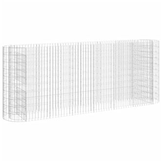 Berkfield Home Gabion Raised Bed Galvanised Iron 260x50x100 cm in Silver | Size: 260 x 50 x 100 cm