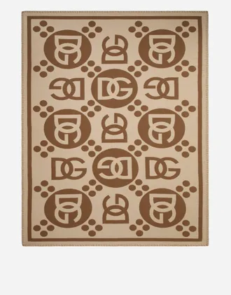 Dolce & Gabbana Wool Jacquard Blanket - Plaid Multicolor Onesize