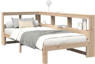 vidaXL Bookcase Bed without Mattress 90x200 cm Solid Wood Pine Vidaxl