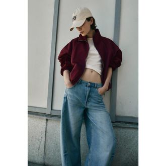 H&M Barrel High Waist Jeans in Light Denim Blue at Nordstrom, Size 14