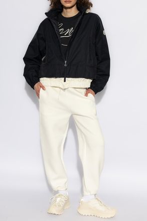 Moncler T-shirt With Embroidered Logo, Womens, Navy Blue