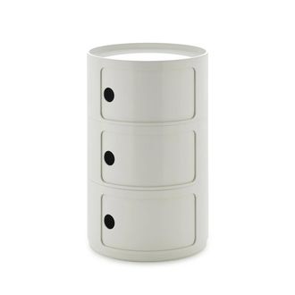 Kartell New Big Componibili 3 Container, H 69,5 cm, weiss