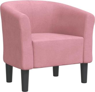 vidaXL Poltrona Cabriolet Rosa in Velluto Vidaxl