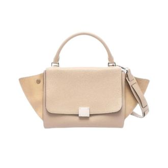 Celine Pre-owned Handbags, female, Beige, Size: ONE SIZE Pre-owned Trapeze 2Way Handbag