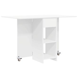 vidaXL Mesa De Comedor 115 X 70 X 75 Cm Madera De Ingenier&iacute;a Blanco Vidaxl