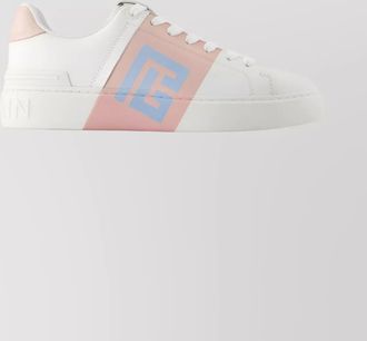 Balmain court sneakers leather lace-up low-top