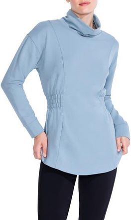 Nic+Zoe Smocked Brushed Turtleneck Top in Mountain Air at Nordstrom Rack, Size Xx-Large