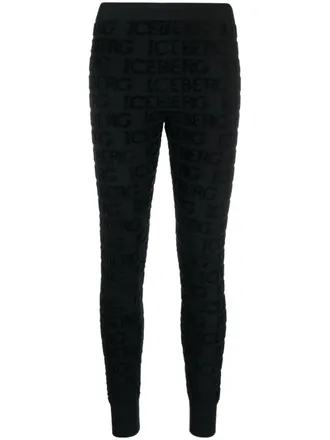Iceberg Leggings con applicazione - Nero