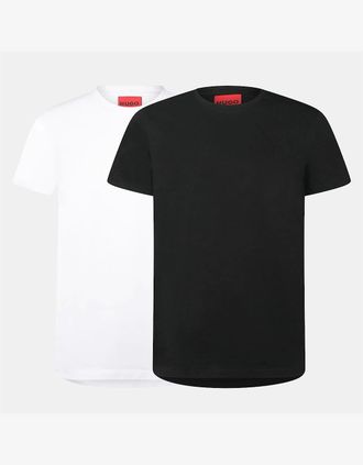 HUGO BOSS Mens 2 Pack Slim-Fit T-Shirts - Multi - Size: 38
