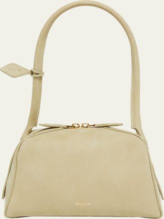 Alaia Le Bouledogue Dome Suede Top-Handle Bag