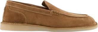 Dolce & Gabbana Bruine Su&egrave;de Loafers met DG Logo - Heren - Loafers - Bruin - 39 EU - Su&egrave;de - Schoenen