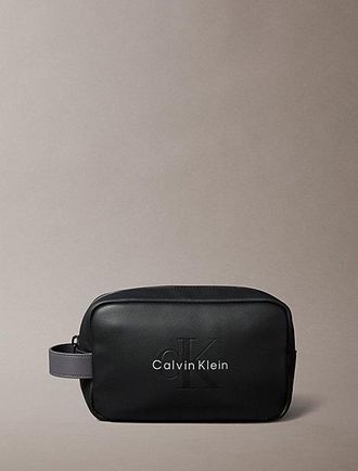 Calvin Klein Embossed Monologo Wash Bag