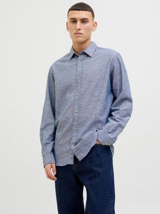 Jack & Jones Langarmhemd JJESUMMER SHIRT LS SN mit Hemdkragen
