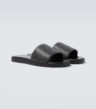 Gucci GG canvas slides