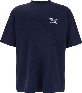 Dr&ocirc;le de Monsieur Hombre, Camisetas, Azul, Talla: XL