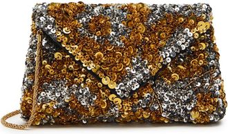 Dries Van Noten Embellished Satin Clutch - Silver - One Size