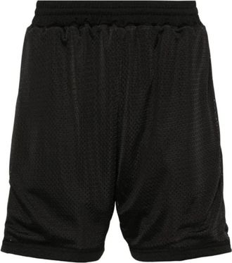 Represent Zwarte Geperforeerde Weef Shorts - Heren - Korte Broeken - Zwart - S - Polyester - Korte Broeken