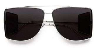 Retro Superfuture AUTORE 2TONE RED BS5 Mens Sunglasses Silver Size 63