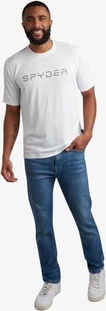 Spyder Men Short Sleeve Wordmark Tee in White at Nordstrom, Size Medium