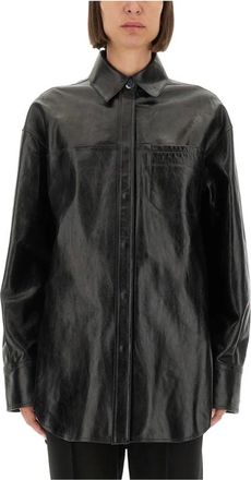 Sportmax Jassen, Dames, Zwart, XS, Leer, Borel Leren Jas