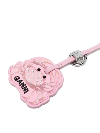 Ganni Crab-Shaped Crystal-Embellished Coin Purse - Pink