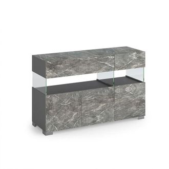 Oresteluchetta Madia moderna effetto marmo con vetro Made in Italy Wander Marble 3A