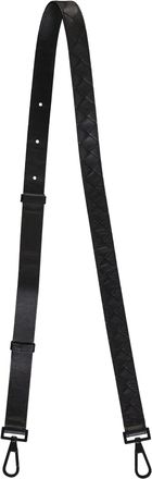 Bottega Veneta Intrecciato Leather Shoulder Strap - Black