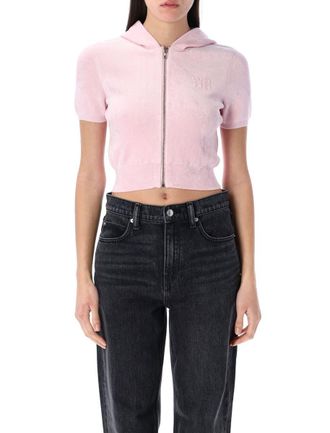 Alexander Wang Cropped Zip-Up Hoodie