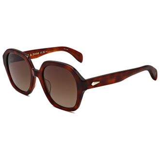Rag & Bone Rag & Bone Womens 53mm Havana Brown Sunglasses