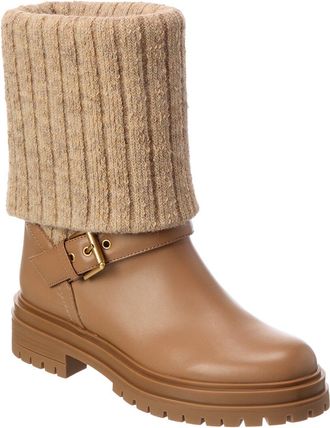 Gianvito Rossi Thurso 20 Knit & Leather Boot