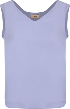Herno Blouse met Knoopdetail - Dames - Blouses - Paars - S - Polyester - Overhemden