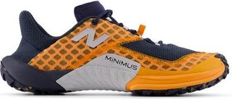 New Balance Mens Minimus Trail in Orange/Black/Grey Textile, size 8.5