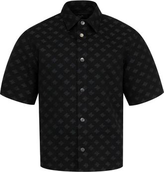 Amiri Camicia Ma Quad Jacquard - Nero