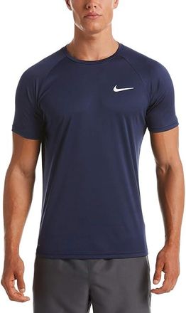 Nike Essential Short Sleeve Hydroguard Mens Swimwear Midnight Navy : 2XL, Polyester