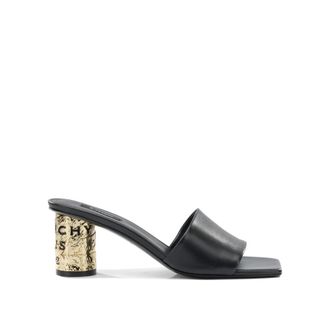 Givenchy Tape Heeled Mules - Dames - Muiltjes - Zwart - 37 EU - Leer - Schoenen