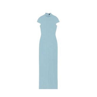 Solace London Abito Lungo Collo Alto Lang - - Dresses - Donna - Blu - 2XS