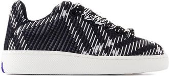 Burberry Womens Ribbed Knit Sneaker Black