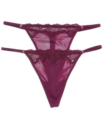Le Mystere Set Of 2 Lace Allure String Thong