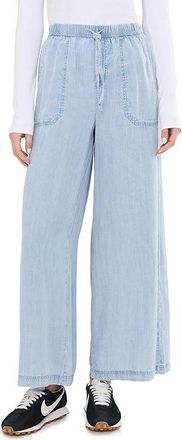 Splendid Angie Palazzo Pants Womens Dress Pants Bleached Indigo : XL (Womens 14-16), Linen/Lyocell