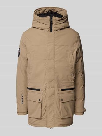 Superdry Parka mit Kapuze in Sand, Gr&ouml;&szlig;e L