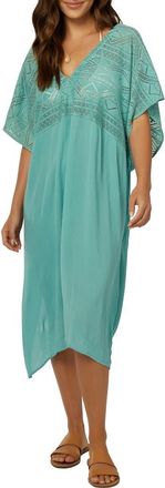 O'Neill Desi Cover-Up Maxi Dress in Teal at Nordstrom, Size X-Small/small