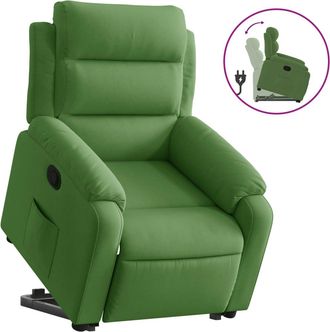 vidaXL Sill&oacute;n Reclinable Elevable Terciopelo Verde Claro Vidaxl