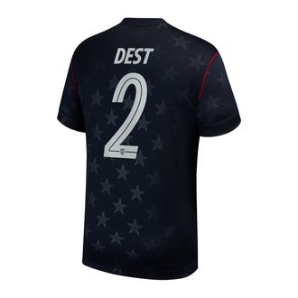 Nike Sergi&ntilde;o Dest USMNT 2026 Stadium Away Nike Mens Dri-FIT Soccer Jersey in Blue | NN203993618-USM
