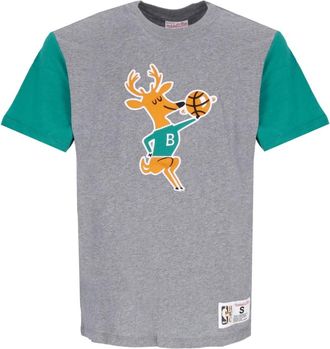 Mitchell & Ness Hombre, Camisetas, Gris, Talla: L