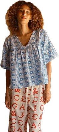 Ace & Jig Maura Reversible V-Neck Top in Lisbon at Nordstrom, Size Xx-Small