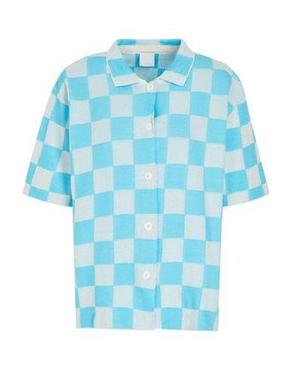 8 by YOOX ORGANIC COTTON CHECKERBOARD CROCHET SHIRT