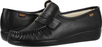 SAS Classic Slip On Comfort Loafer Womens Shoes Black : 10 S - Slim (AAA), Leather