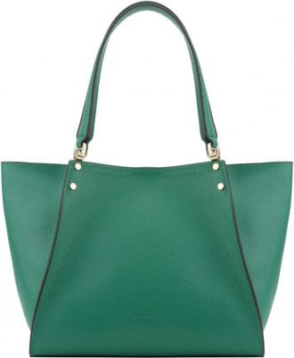 Pourchet Tassen, Dames, Groen, ONE Size, Leer, Hebdo Kleine Tas