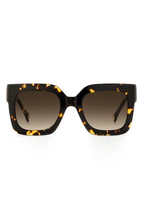 Carolina Herrera Her 52mm Gradient Square Sunglasses in Havana/Brown Sf at Nordstrom