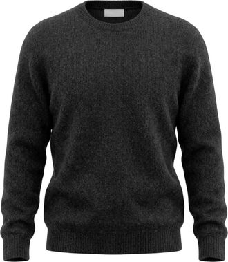 Roberto Collina Rundhalspullover Merino / Baby Camel - Heren - Ronde hals truien - Blauw - 2XL - Truien & Vesten